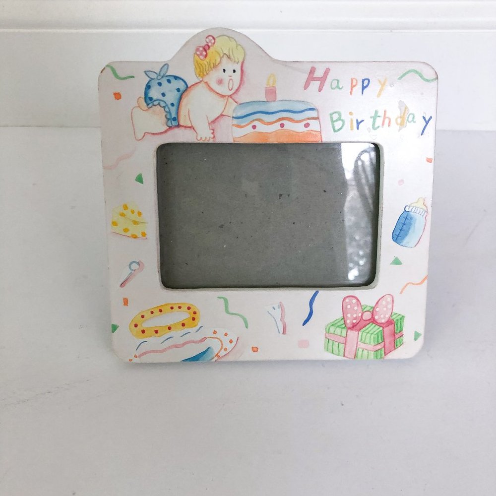 Happy Birthday Baby Picture Frame